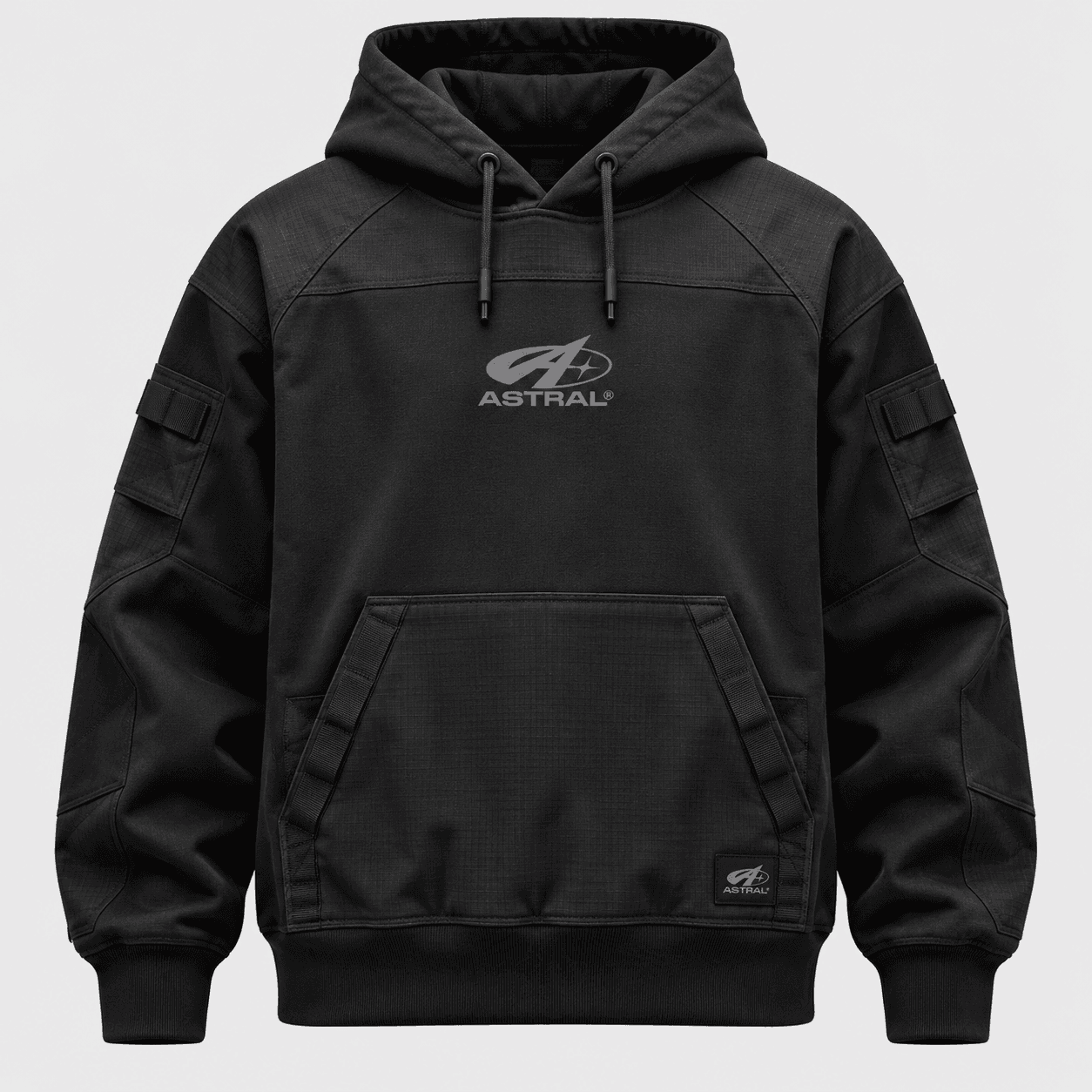 Polera con capucha Eclipse en negro